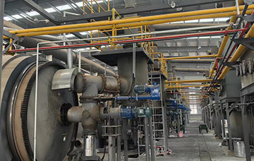 Continuous carbonization equipment production site