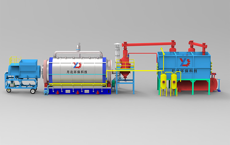 Premium configuration of batch pyrolysis equipment with dewaxing tank