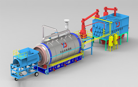 Premium configuration of batch pyrolysis equipment with dewaxing tank