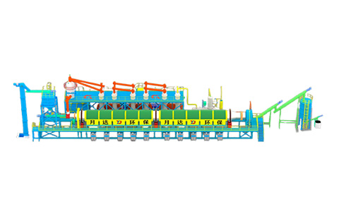 Fully continuous pyrolysis equipment with electromagnetic heating
