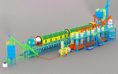 Fully continuous pyrolysis equipment with electromagnetic heating
