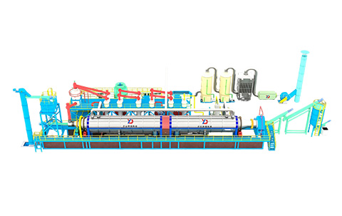 Premium configuration of fully continuous pyrolysis equipment