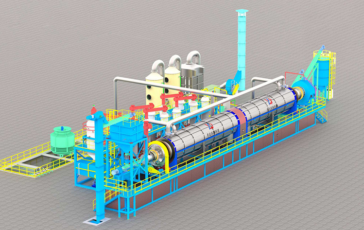 Premium configuration of fully continuous pyrolysis equipment