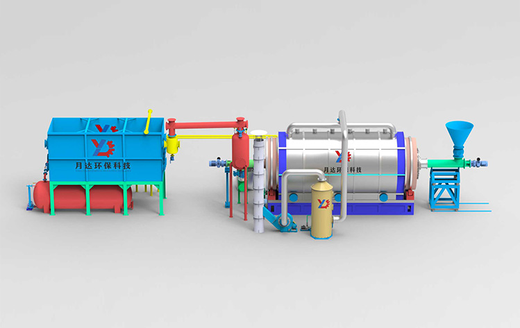 Standard configuration of semi-continuous pyrolysis equipment